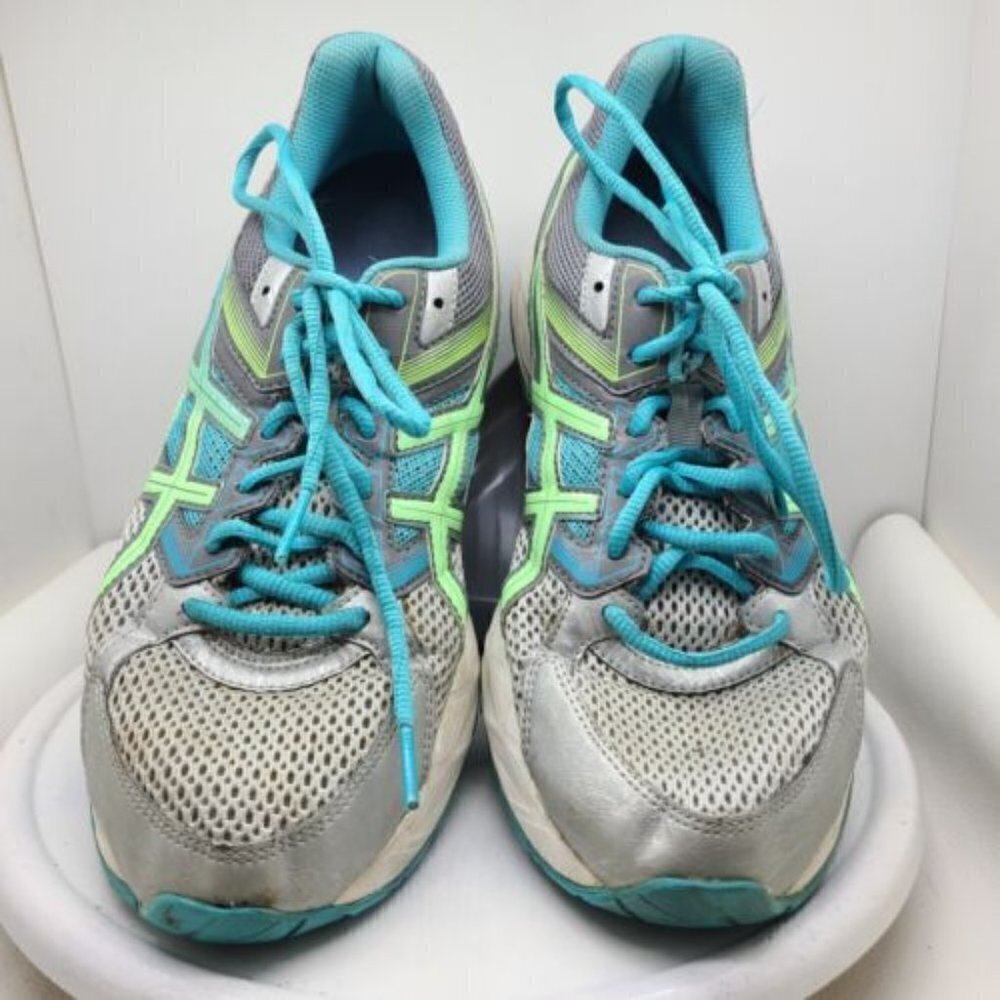 Asics Women's Gel Contend 3 T5F9N Lace Up Blue Gray Running Shoes Size US 7.5